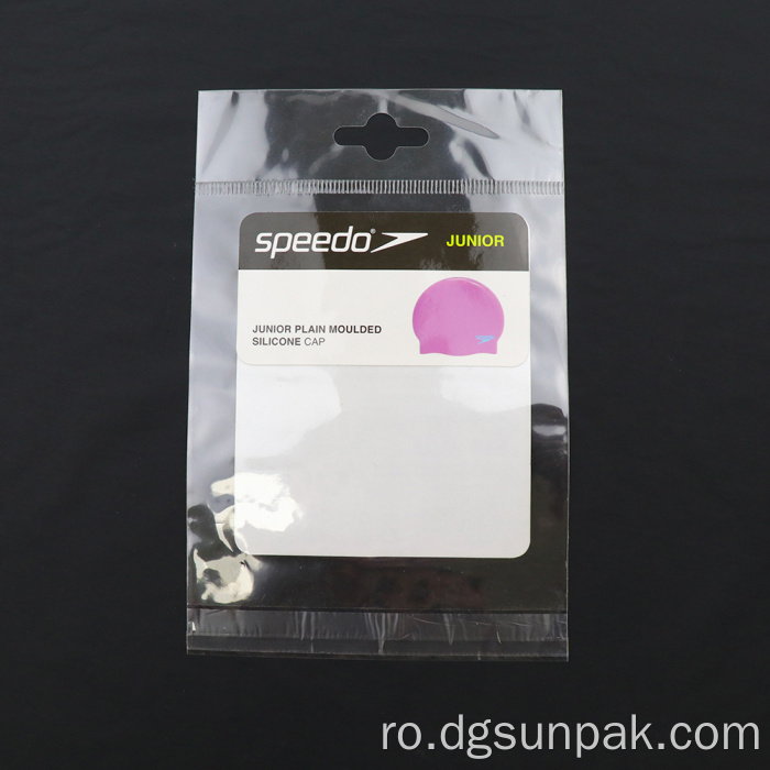 Geantă de polietilenă autoadeziv reciclată cu orificiu pentru agățare